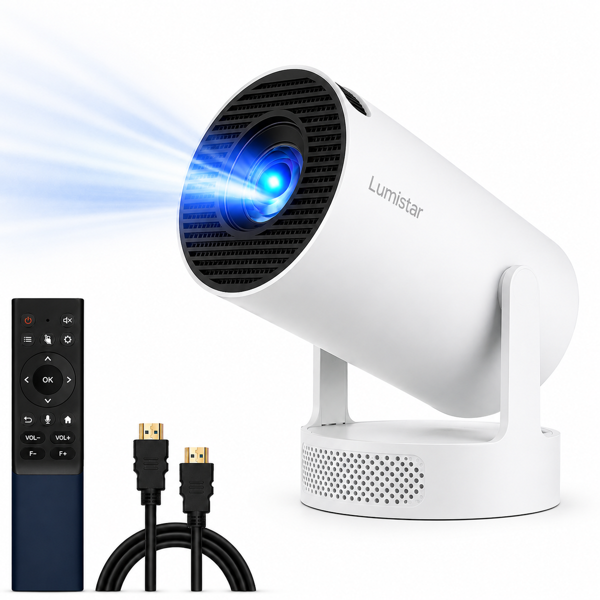 Lumistar Atmos Mini-Beamer - Full HD & kraftvolles Klangerlebnis