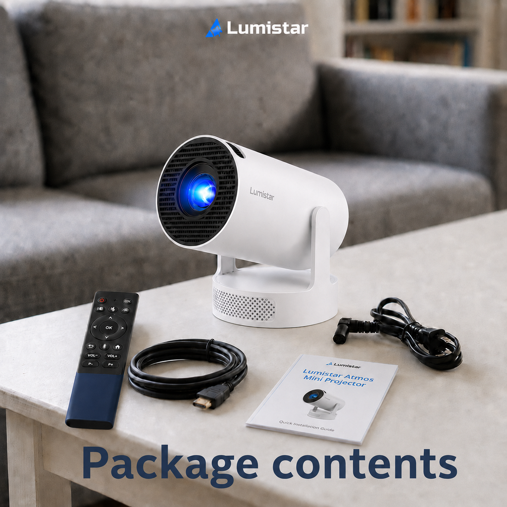 Lumistar Atmos Mini-Beamer - Full HD & kraftvolles Klangerlebnis