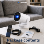 Lumistar Atmos Mini-Beamer - Full HD & kraftvolles Klangerlebnis