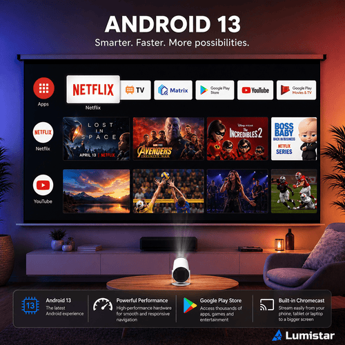 Lumistar Premium Mini Beamer – Erstellen Sie Ihr eigenes Heimkino – Lumistar – Mini Beamer – Lumistar