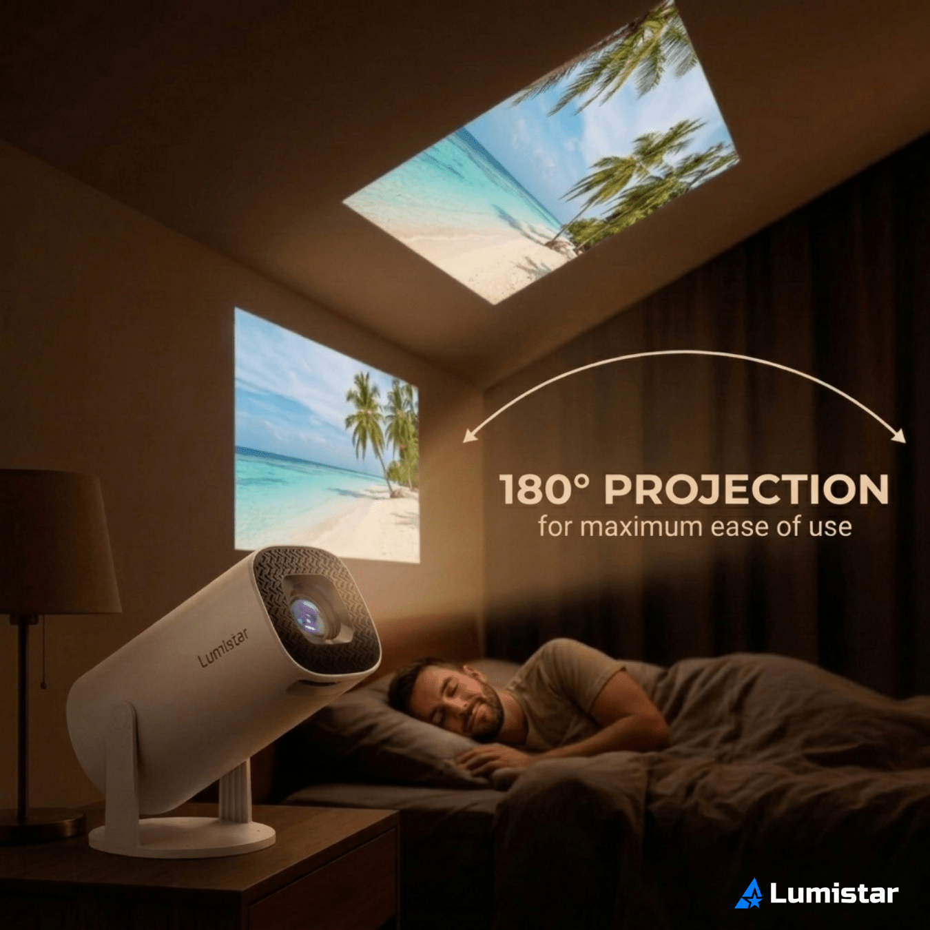 Lumistar Pro Mini Beamer 180-Grad-Projektion
