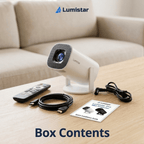 Lumistar Pro Mini Beamer Verpackungsinhalt