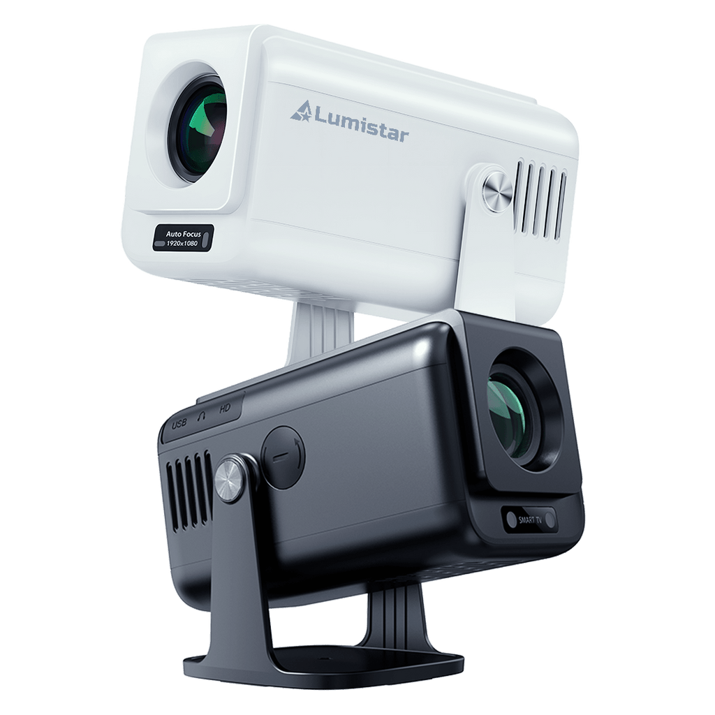 Lumistar Pro+ Mini Beamer schwarze und weiße Variante zusammen