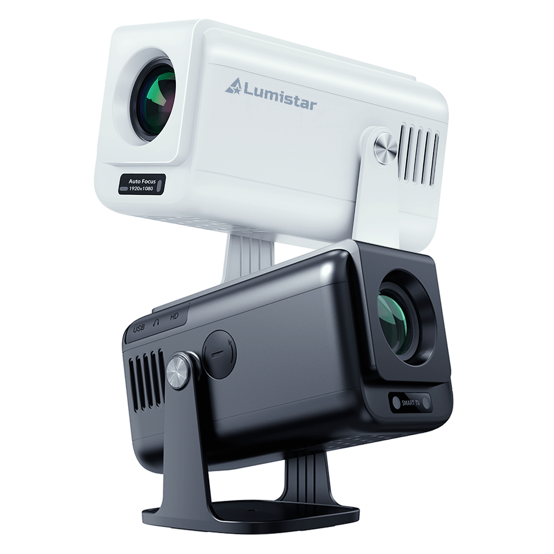 Lumistar Pro+ Mini Beamer schwarze und weiße Variante zusammen