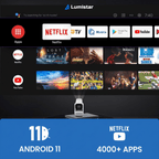 Lumistar Ultra Mini Beamer Android 11 Betriebssystem