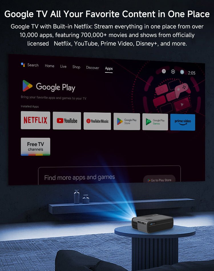 Lumistar A8 Google TV Beamer - The Ultimate Home Cinema - Lumistar - beamer - Lumistar